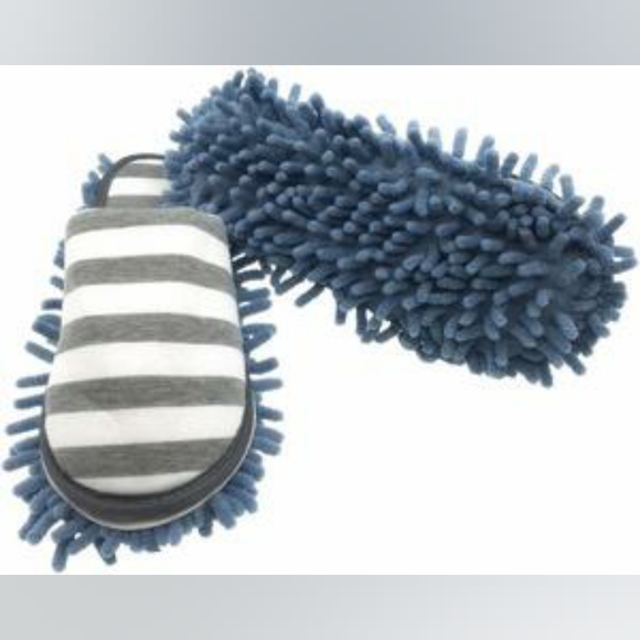 Selric Cozy Washable Dust Mop Slippers Stripe Closed Toe Multi-sizes Multi-color - Picture 4 of 4